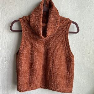Cozy Brown Sleeveless Sweater